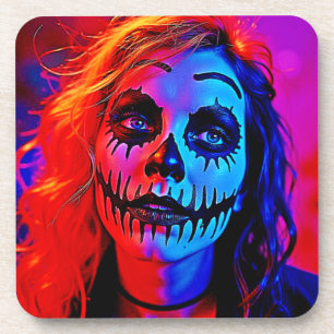 Porta-copo Arte de Makeup do Halloween Vibrant
