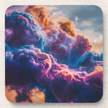 Arte de Nebulosa Espacial Abstrata - Colorida e Có