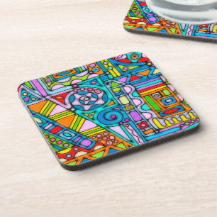 Porta-copo Arte de padrão pintado à mão e digitalmente 53