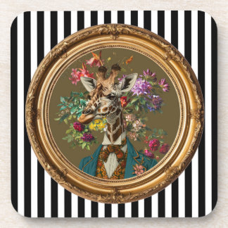 Porta-copo Arte de Parede com Retrato de Girafa