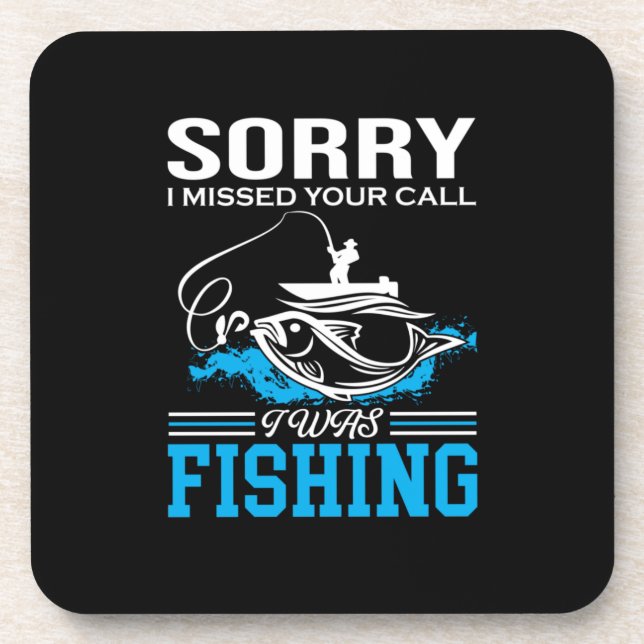 Porta-copo Arte De Pesca Desculpe Eu Estava Pescando (Frente)