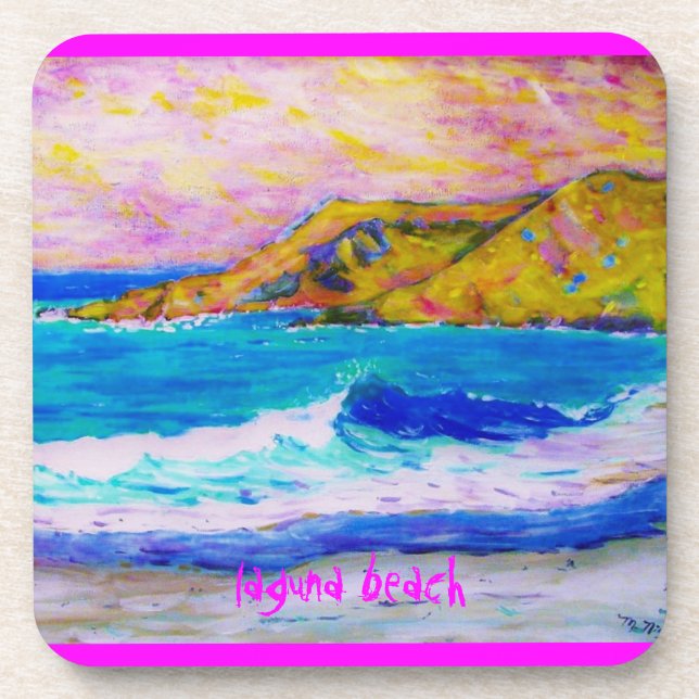 Porta-copo arte de praia de laguna (Frente)