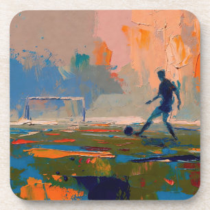Porta-copo "Arte do Futebol" (Estilo 1) Pintura a Óleo 