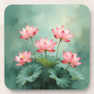Porta-copo Arte do Lótus Rosa