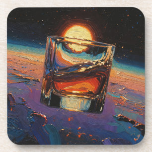 Porta-copo Arte do Whiskey: No Espaço (Pintura No. 3)