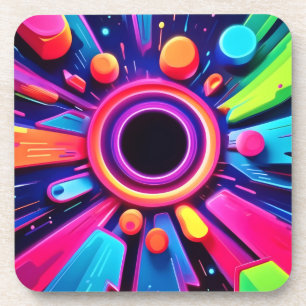 Porta-copo Arte Espacial Neon Vortex