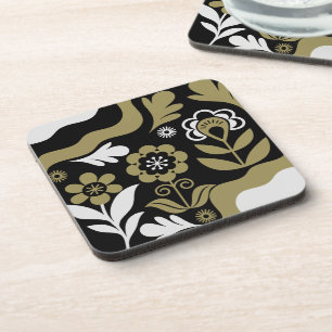 Porta-copo Arte Floral Abstrata Boho
