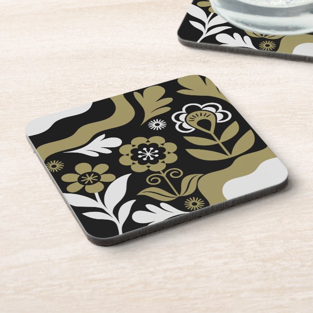 Porta-copo Arte Floral Abstrata Boho (Left Side)