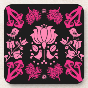 Porta-copo Arte Folclórica de Cogumelos Florestais Nórdicos