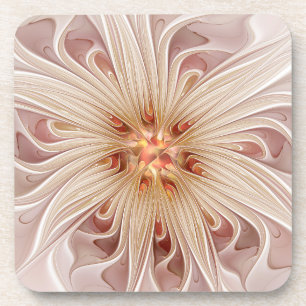 Porta-copo Arte Fractal do Pastel de Pêssego abstrato Moderno