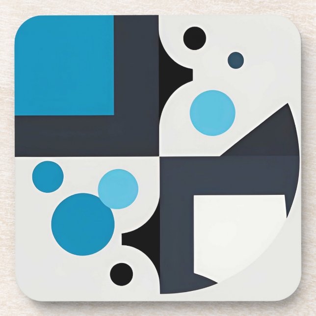 Porta-copo Arte Geométrica Abstrata Moderna (Frente)