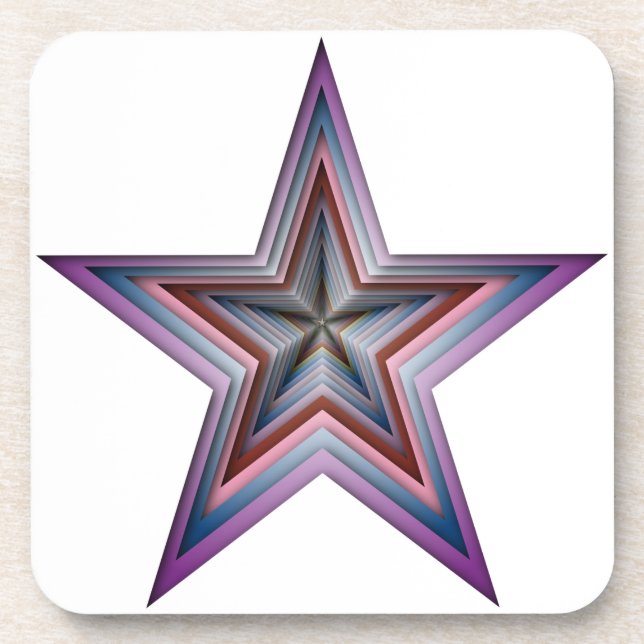 Porta-copo arte geométrica abstrato estrela (Frente)