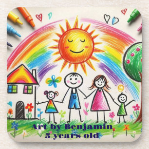 Porta-copo Arte infantil orgulhoso Desenhos de crianças