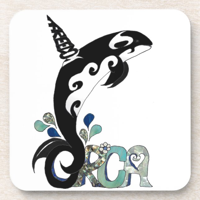 Porta-copo Arte Liberdade das Orcas (Frente)