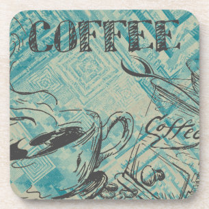 Porta-copo Arte Moderna do Café Esboço Azul