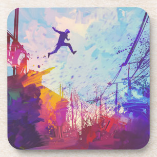 Porta-copo Arte moderna Running livre urbana de Parkour
