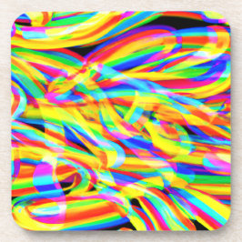 Porta-copo Arte Neon Padrão Brilhante E Colorida