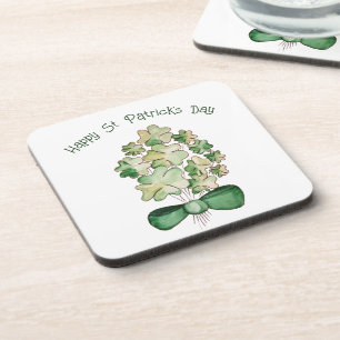 Porta-copo Arte Por Aquarela De Shamrock Sortudo