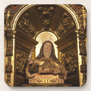 Porta-copo Arte religiosa representando Santa Teresa