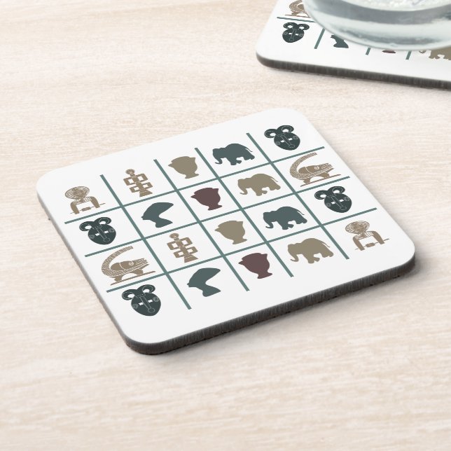 Porta-copo Arte tribal abstrato africana (Left Side)