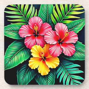 Porta-copo Arte Tropical de Hibiscus Vibrant