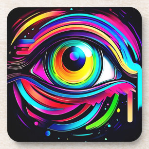 Porta-copo Arte Vibrante de Olho Psicodélico