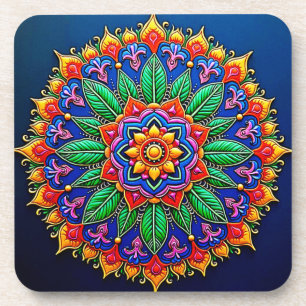Porta-copo Artesanato Vibrante de Mandalas