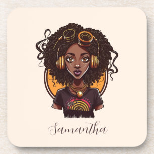 Porta-copo Artista Afro Mulher