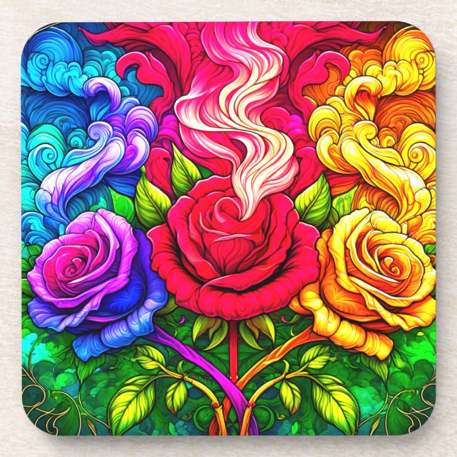 Porta-copo Artsy Rosas (Frente)