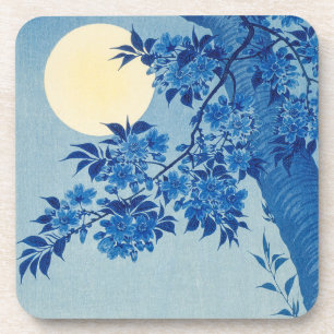 Porta-copo Árvore de Cerejeira Noturna Azul Japonesa