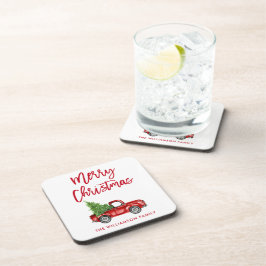 Porta-copo Árvore de Natal de Caminhão de Escova Vermelha