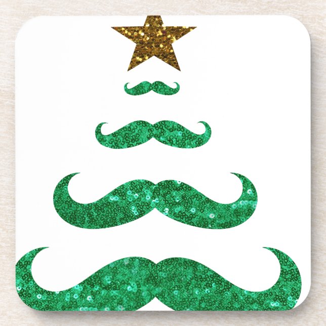 Porta-copo árvore de natal do bigode (Frente)