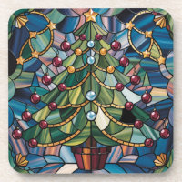 Árvore de Natal em Vidro Colorido Estilo Tiffany
