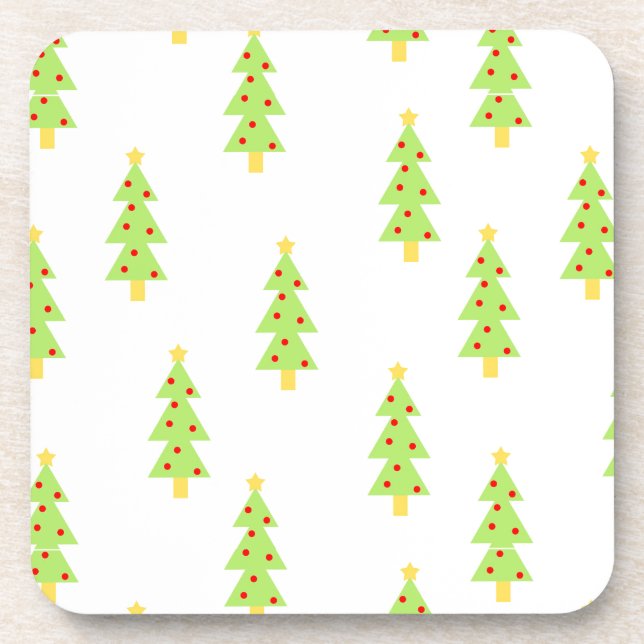 Porta-copo árvore de natal padrão meados do século moderno vi (Frente)