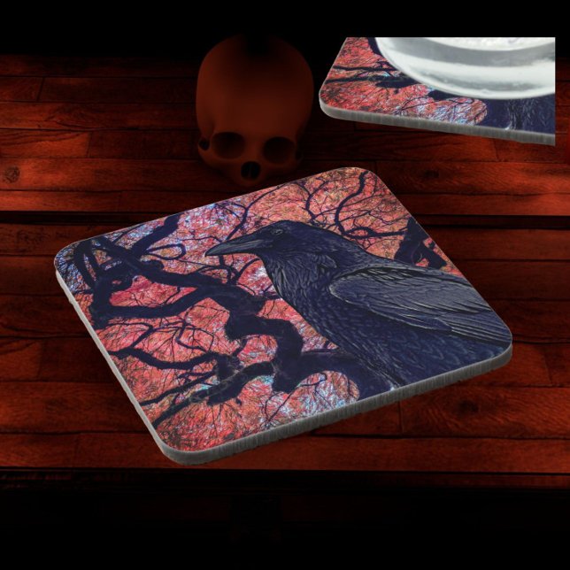 Porta-copo Árvore mapeada japonesa preto e verde (In situ)