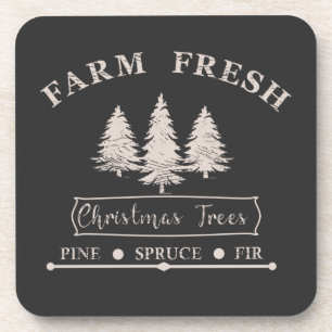 Porta-copo Árvores de Natal modernas e frescas da fazenda