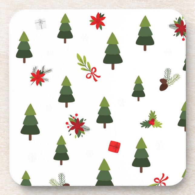 Porta-copo Árvores e Arcos de Natal (Frente)