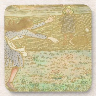 Porta-copo As meninas de Camille Pissarro que jogam o