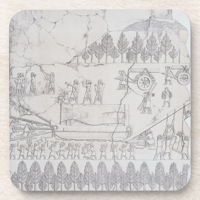 Porta-copo Assyrians que movem uma Bull voada em um pequeno (Frente)