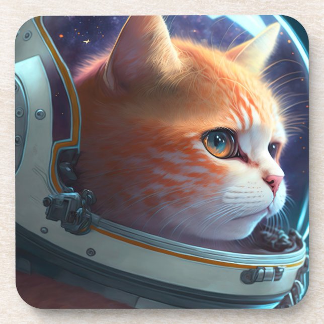 Porta-copo Astronauta de Gato (Frente)