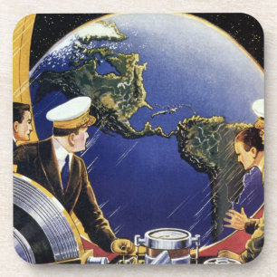 Porta-copo Astronautas de Ficção Científica Vintage Orbitando
