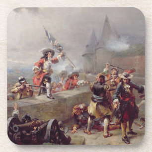 Porta-copo Atacando os Battlements (óleo em canvas)