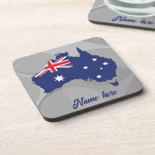 PORTA-COPO AUSTRÁLIA MAP E FLAG BLUE