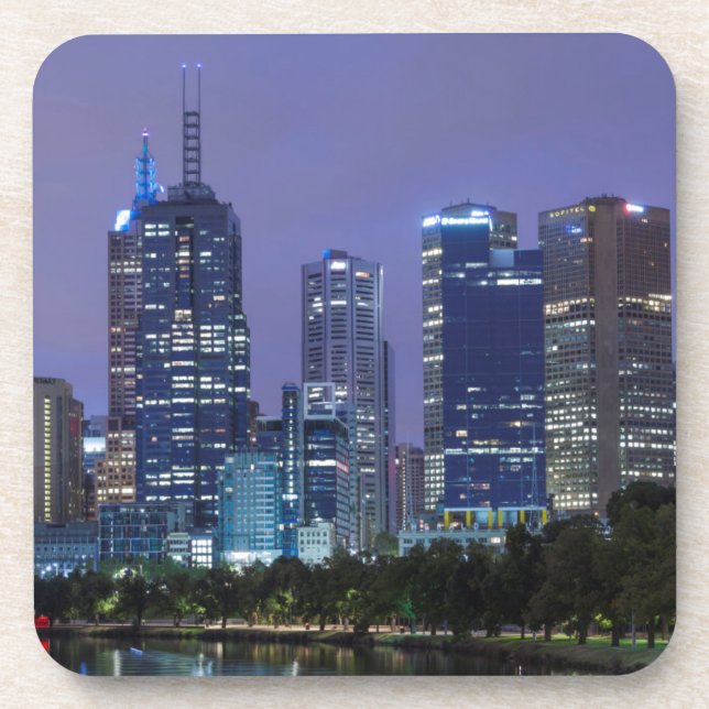 Porta-copo Austrália, Vitória, Melbourne, horizonte ao longo (Frente)