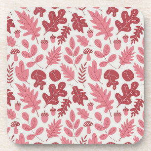 Porta-copo Autumn Leaves and Acorns Pattern