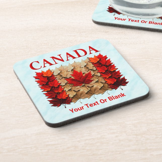 Porta-copo Autumn Maple Leaf Canada Flag (Left Side)