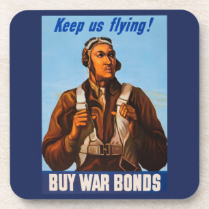 Porta-copo Aviadores Afro-Americanos Pilotos de Caça da 2ª Gu