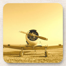 Porta-copo Avião amarelo Ouro antigo