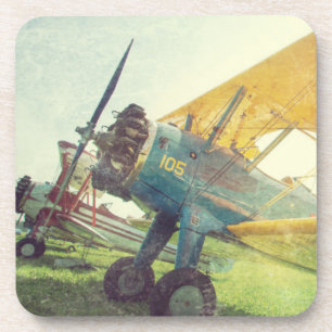Porta-copo "Avião do biplano Preflight"