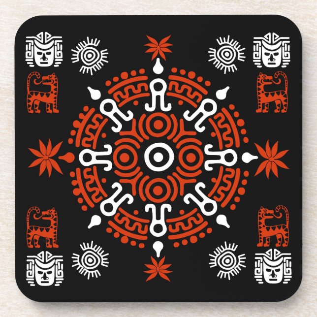 Porta-copo Aztec Art Home Decor Mexicano (Frente)